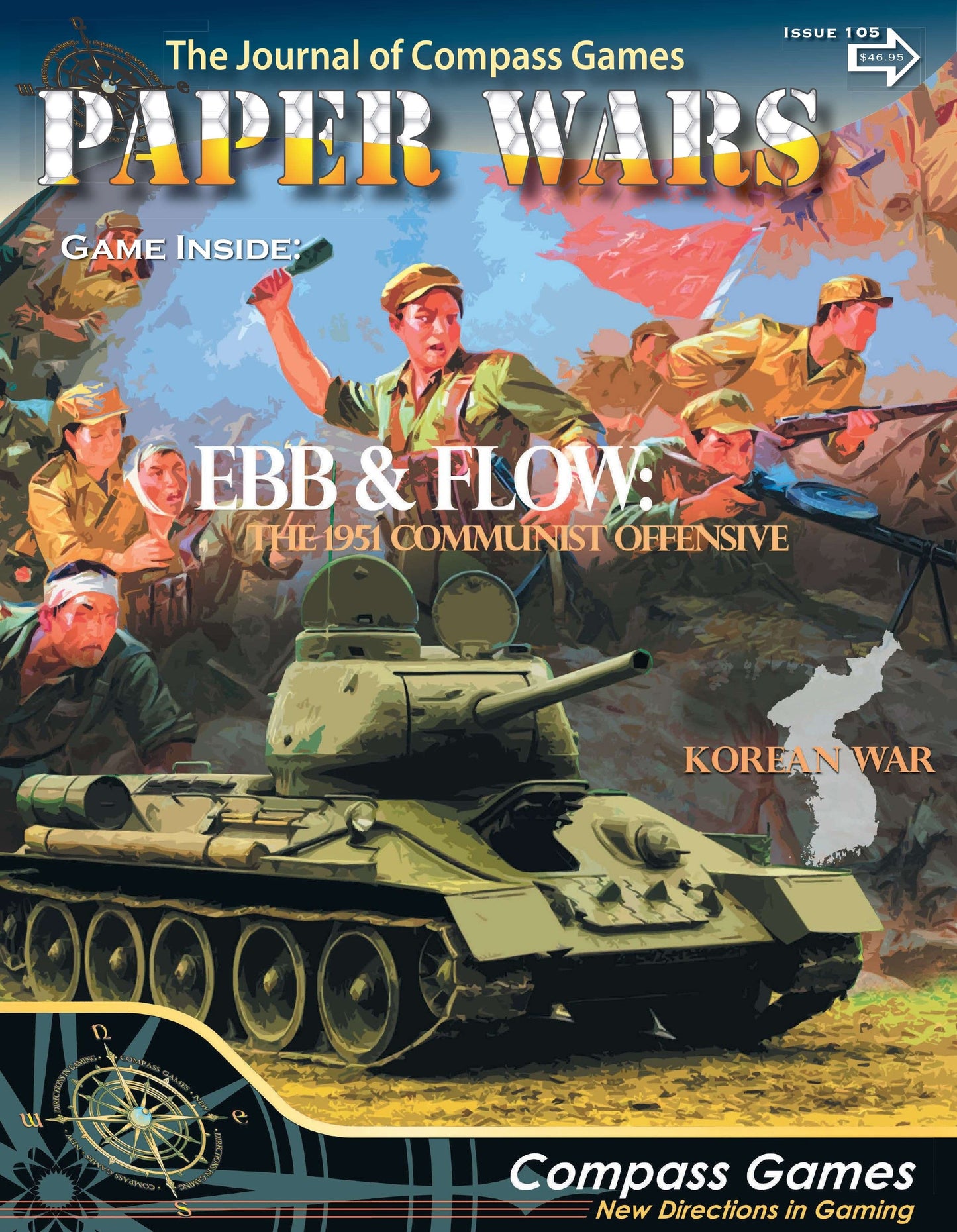 Paper Wars #105 , Ebb & Flow: The Final Communist Offensive in Korea, 22 April-10 June 1951